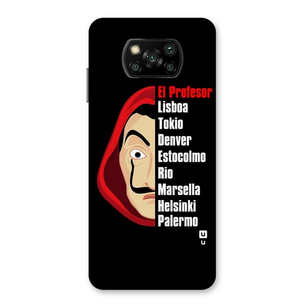 All Members Money Heist Back Case for Poco X3