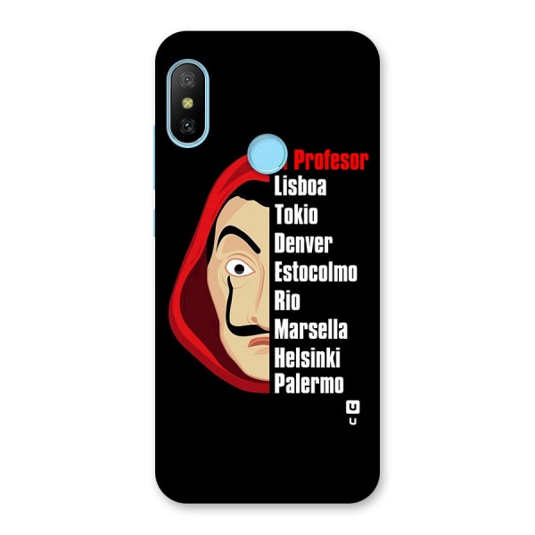 All Members Money Heist Back Case for Redmi 6 Pro