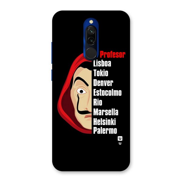 All Members Money Heist Back Case for Redmi 8