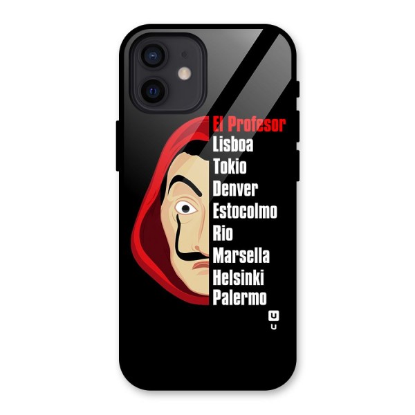 All Members Money Heist Glass Back Case for iPhone 12