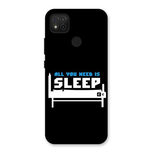 All You Need Sleep Back Case for Redmi 9 Activ