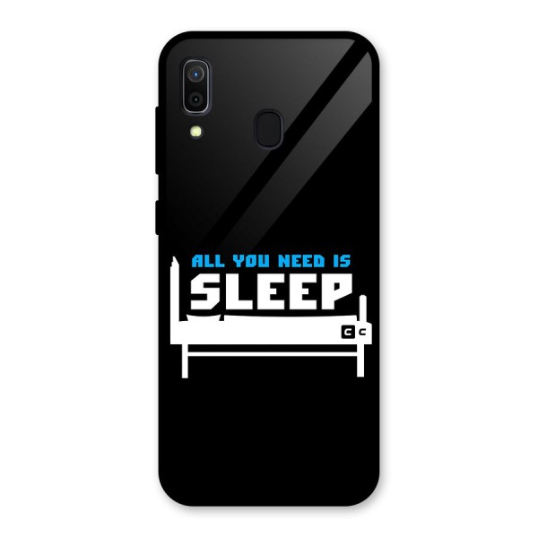 All You Need Sleep Glass Back Case for Galaxy A30