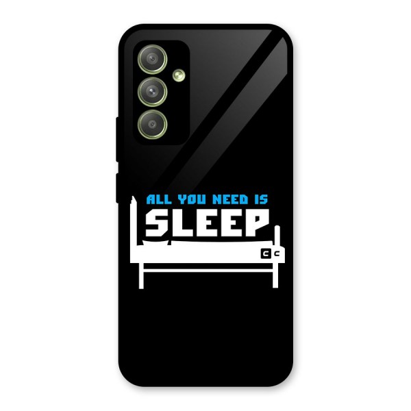 All You Need Sleep Glass Back Case for Galaxy A54