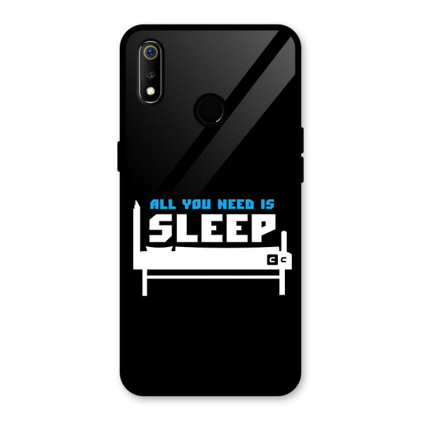 All You Need Sleep Glass Back Case for Realme 3