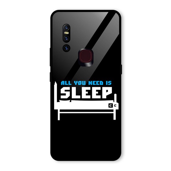 All You Need Sleep Glass Back Case for Vivo V15