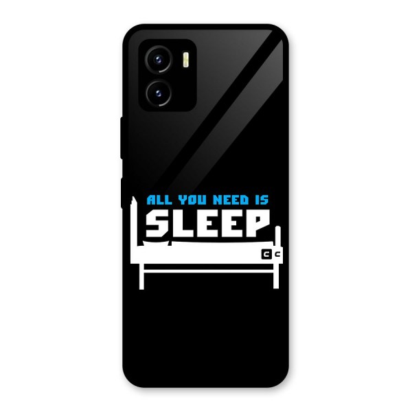 All You Need Sleep Glass Back Case for Vivo Y15s