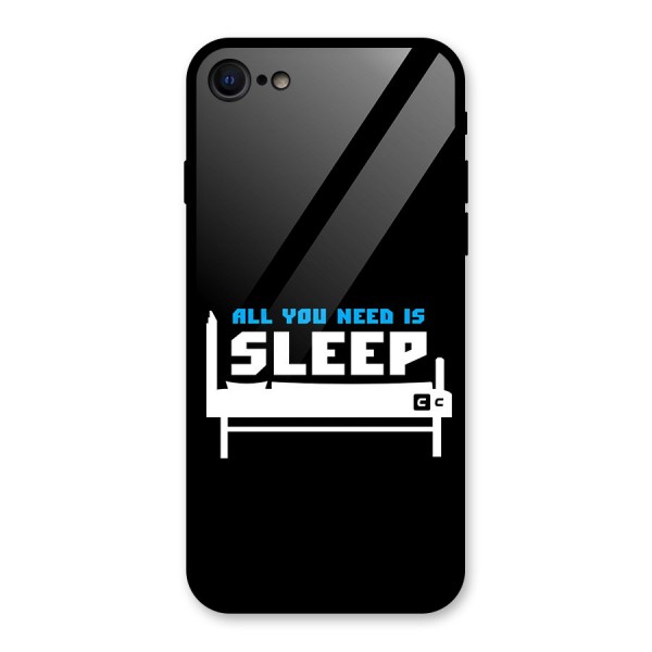 All You Need Sleep Glass Back Case for iPhone 8