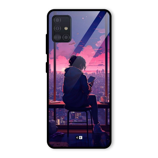 Alone Anime Glass Back Case for Galaxy A51