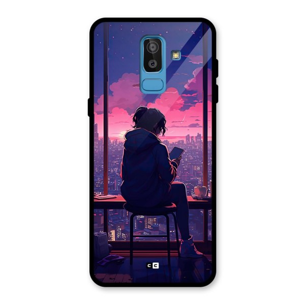 Alone Anime Glass Back Case for Galaxy J8