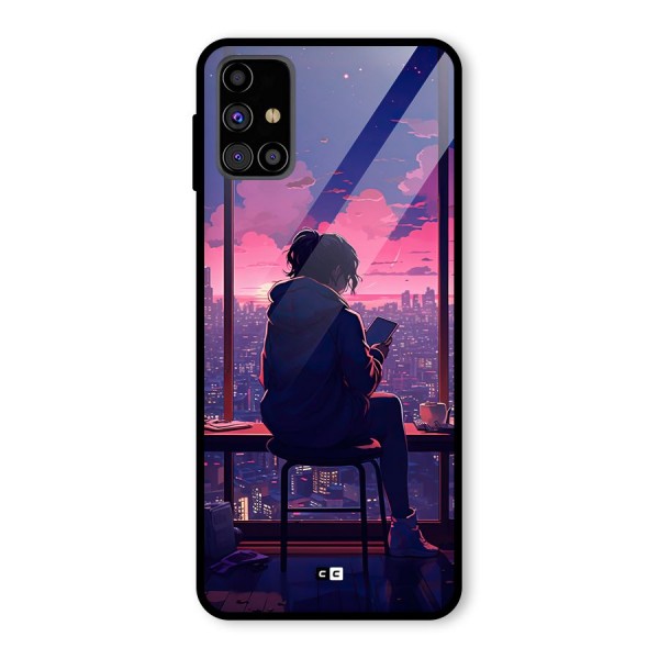 Alone Anime Glass Back Case for Galaxy M31s