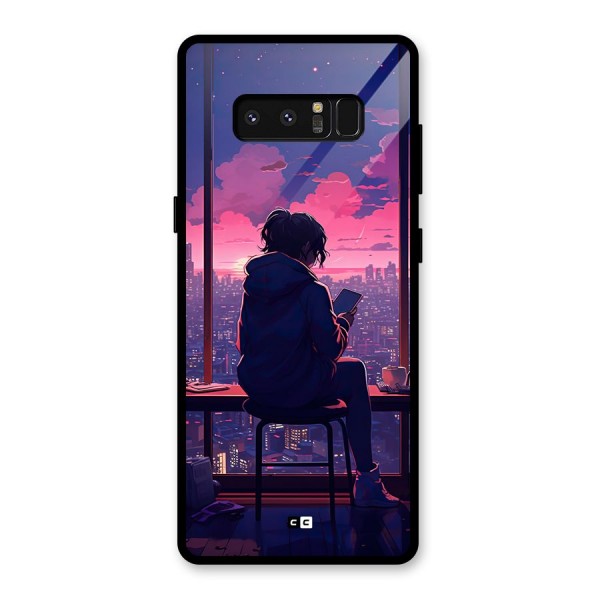 Alone Anime Glass Back Case for Galaxy Note 8