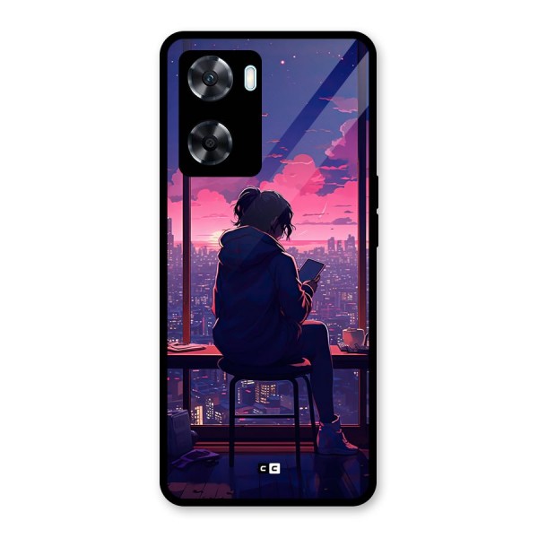 Alone Anime Glass Back Case for Oppo A77s