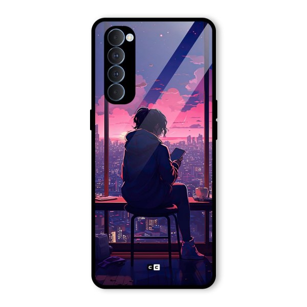 Alone Anime Glass Back Case for Oppo Reno4 Pro