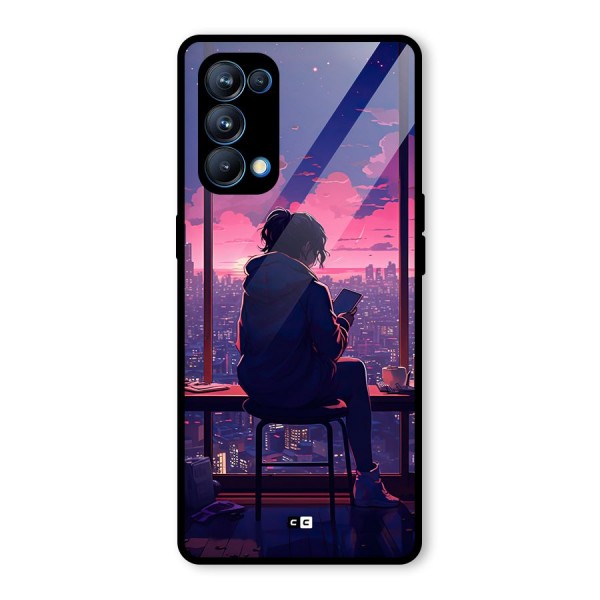 Alone Anime Glass Back Case for Oppo Reno5 Pro 5G