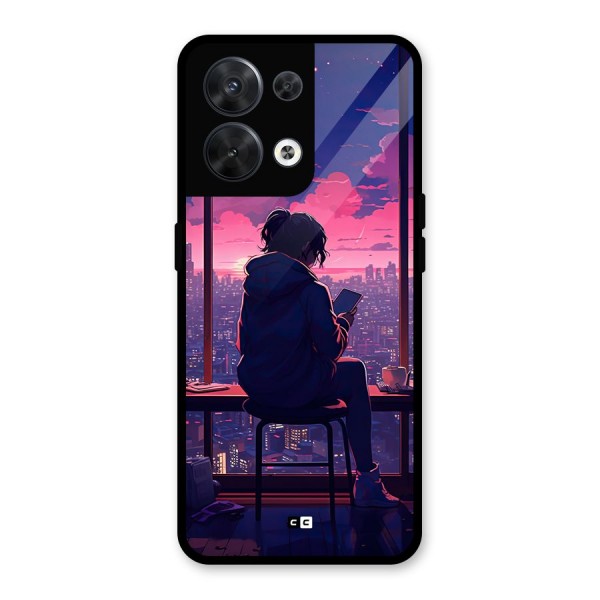 Alone Anime Glass Back Case for Oppo Reno8 5G