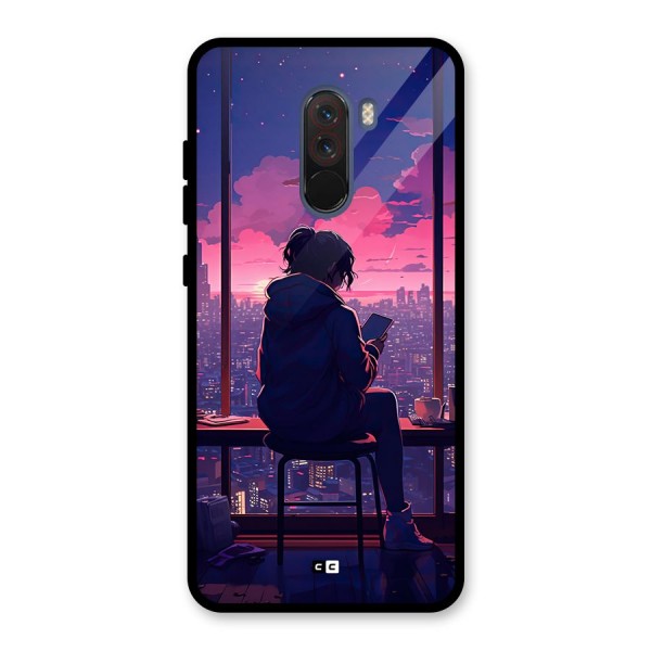 Alone Anime Glass Back Case for Poco F1