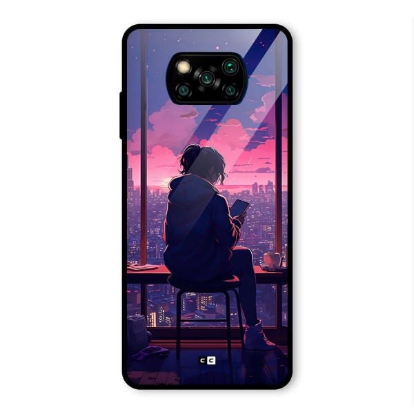 Alone Anime Glass Back Case for Poco X3 Pro