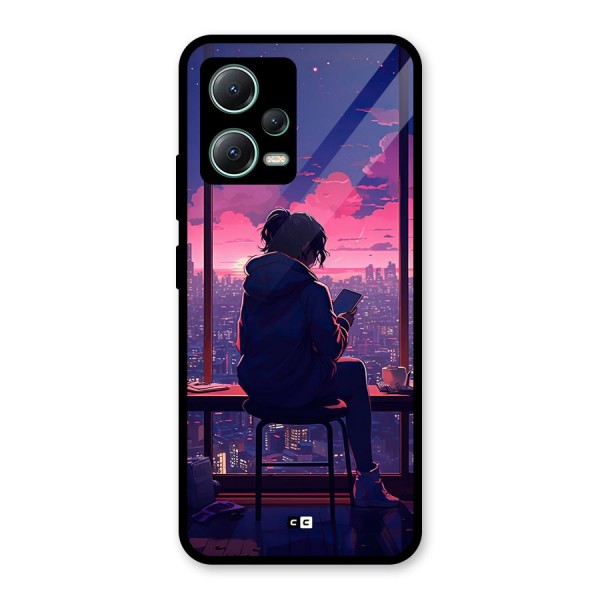 Alone Anime Glass Back Case for Poco X5