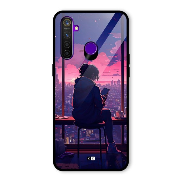 Alone Anime Glass Back Case for Realme 5 Pro