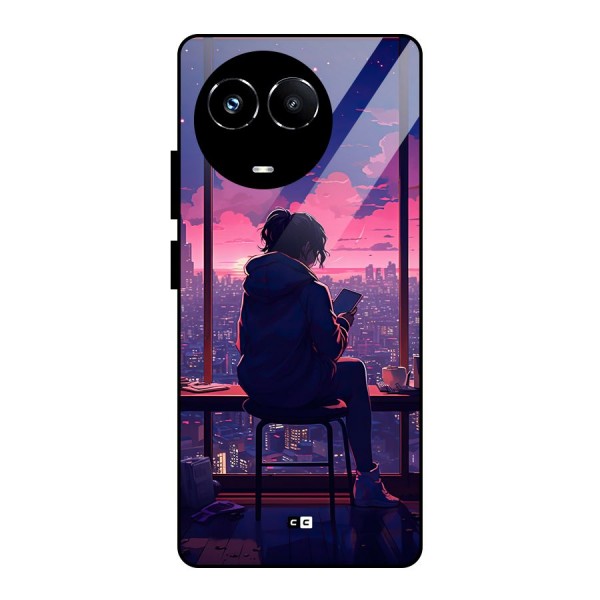 Alone Anime Glass Back Case for Realme Narzo 60X