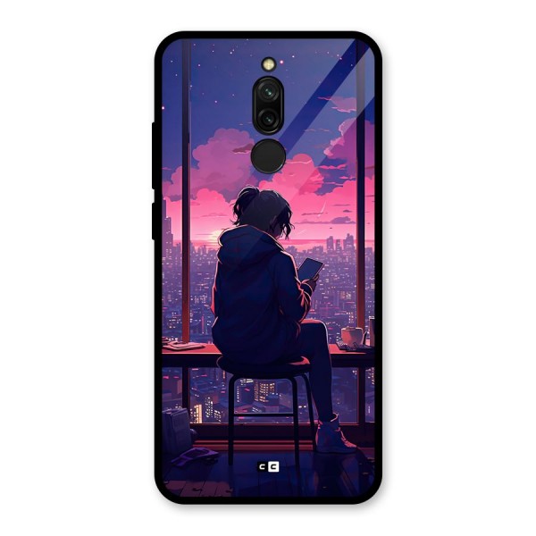 Alone Anime Glass Back Case for Redmi 8