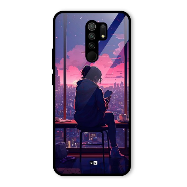 Alone Anime Glass Back Case for Redmi 9 Prime