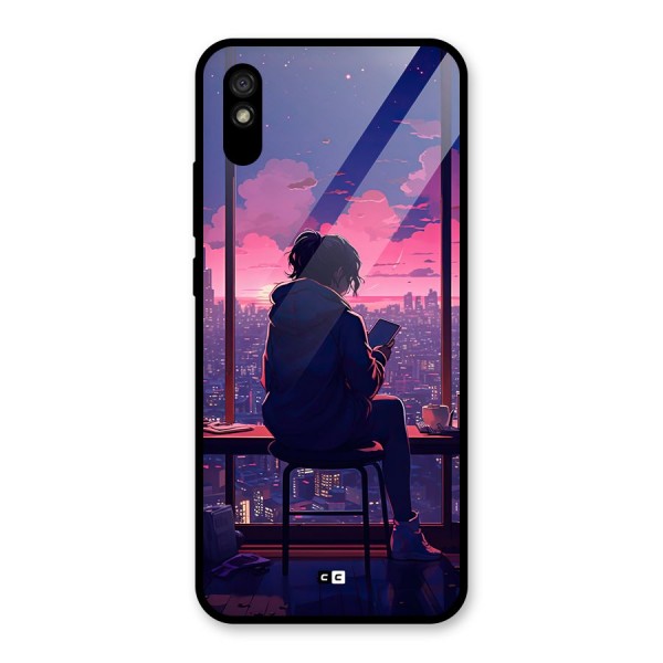 Alone Anime Glass Back Case for Redmi 9i