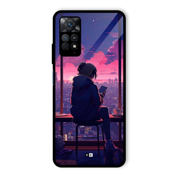 Alone Anime Glass Back Case for Redmi Note 11 Pro