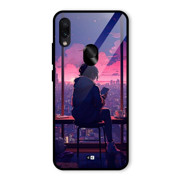 Alone Anime Glass Back Case for Redmi Note 7