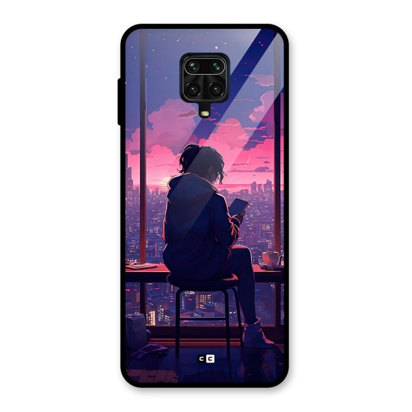 Alone Anime Glass Back Case for Redmi Note 9 Pro