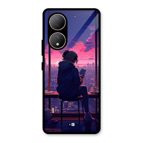 Alone Anime Glass Back Case for Vivo T2