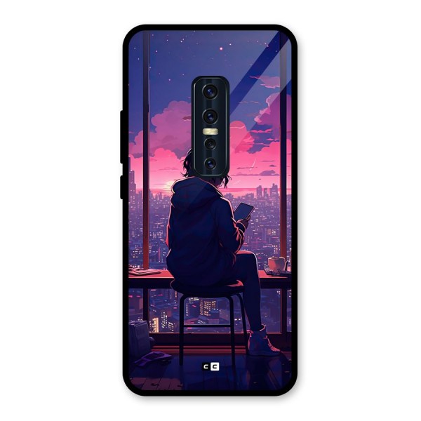 Alone Anime Glass Back Case for Vivo V17 Pro