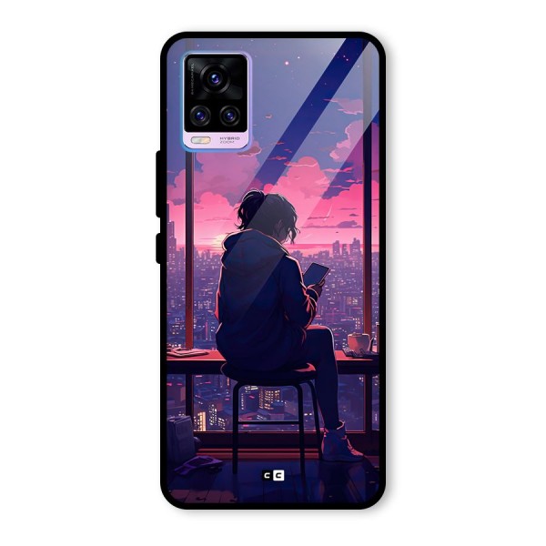 Alone Anime Glass Back Case for Vivo V20 Pro