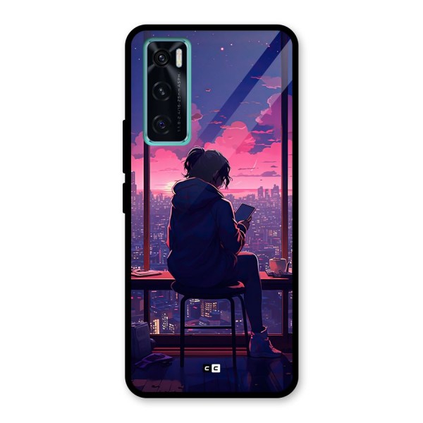 Alone Anime Glass Back Case for Vivo V20 SE