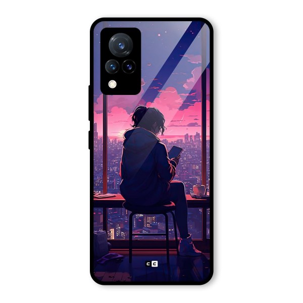 Alone Anime Glass Back Case for Vivo V21 5G