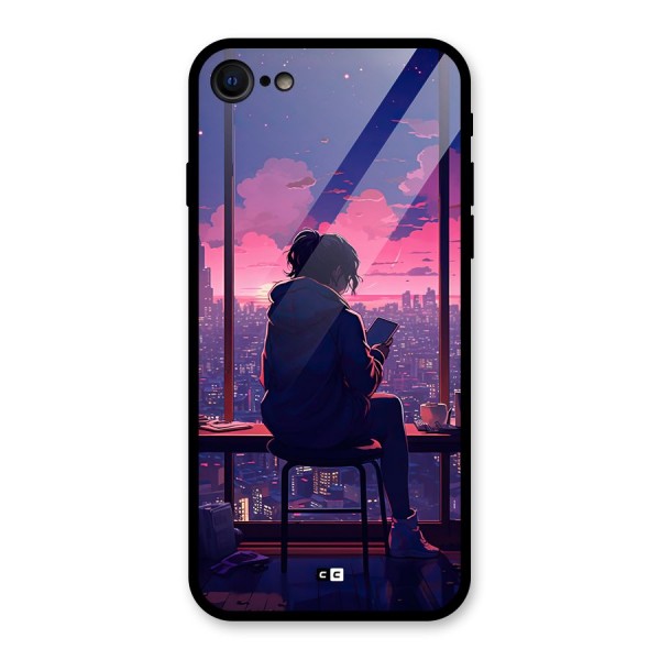 Alone Anime Glass Back Case for iPhone 8