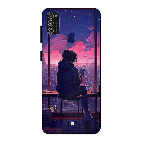 Alone Anime Metal Back Case for Galaxy M21