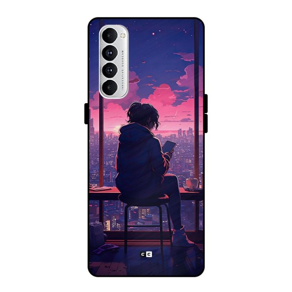 Alone Anime Metal Back Case for Oppo Reno4 Pro