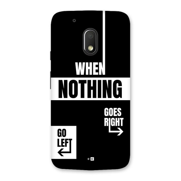 Alternate Plan Back Case for Moto G4 Play