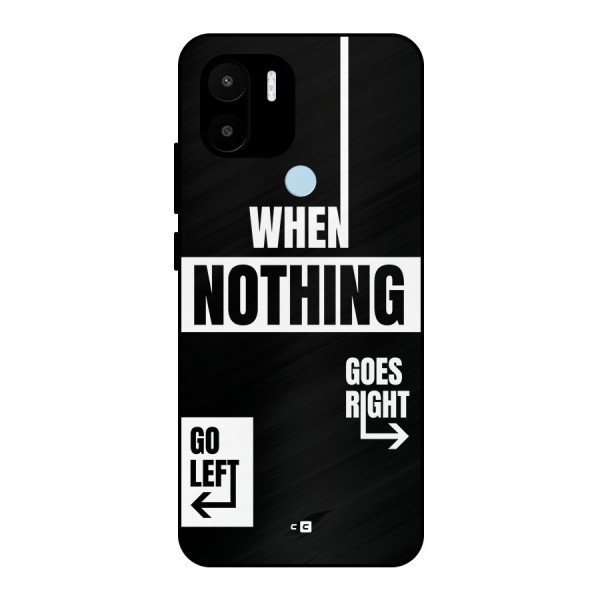 Alternate Plan Metal Back Case for Redmi A2 Plus