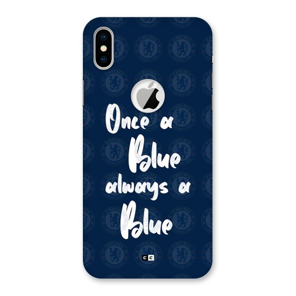 Always A Blue Back Case for iPhone XS Logo Cut