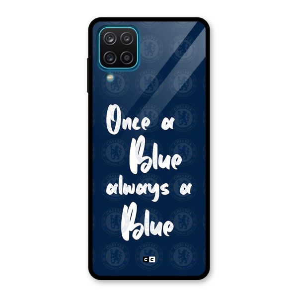 Always A Blue Glass Back Case for Galaxy A12