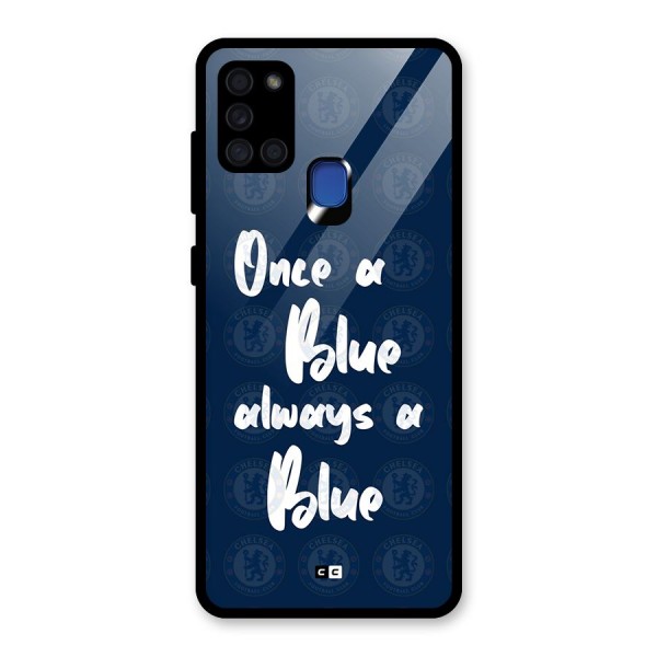 Always A Blue Glass Back Case for Galaxy A21s