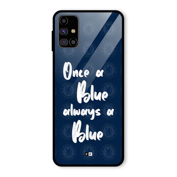 Always A Blue Glass Back Case for Galaxy M31s