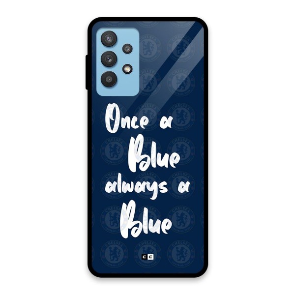 Always A Blue Glass Back Case for Galaxy M32 5G