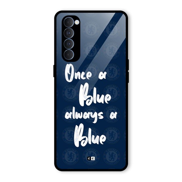 Always A Blue Glass Back Case for Oppo Reno4 Pro