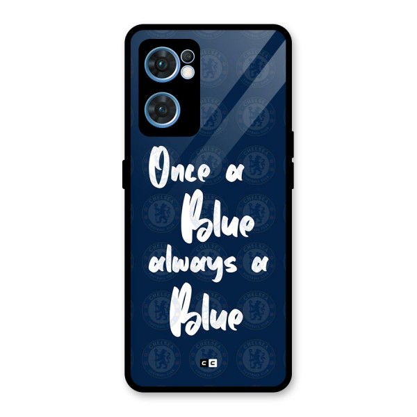 Always A Blue Glass Back Case for Oppo Reno7 5G