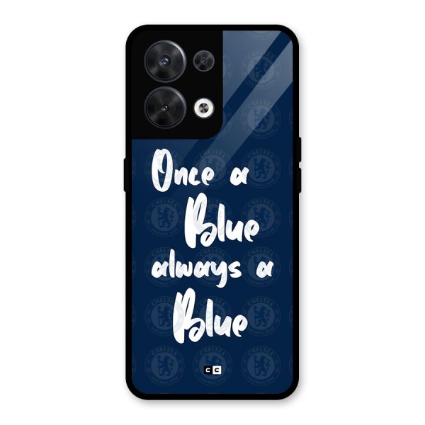 Always A Blue Glass Back Case for Oppo Reno8 5G