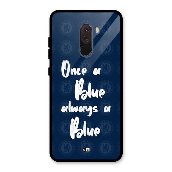 Always A Blue Glass Back Case for Poco F1