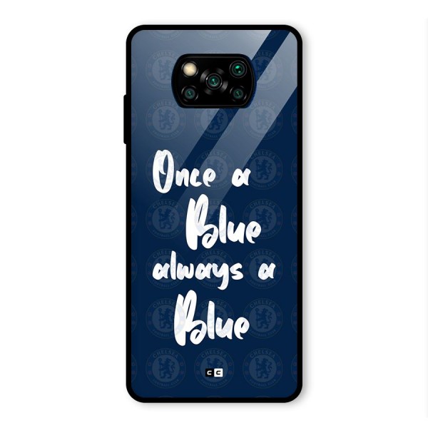 Always A Blue Glass Back Case for Poco X3 Pro